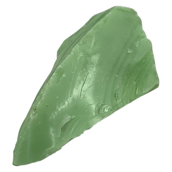Jadeite Lime Green Glowing Swirl Slag Uranium Glass Cullet #5GX108 - Picture 6 of 7